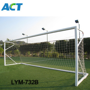 Porta da Calcio di Dimensioni Regolamentari, Attrezzatura per Allenamento Squadra 11 Giocatori, Telaio in Alluminio con Rivestimento in Polvere Bianco 7.32x2.44/8'x24' - Product Image 3