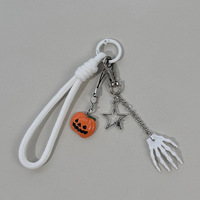 Nouveaux porte-clés élégants en corde tressée, accessoires pour sacs, porte-clés en forme de citrouille d'Halloween pour sacs