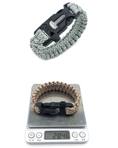 Gran Oferta personalizada para acampar al aire libre supervivencia emergencia hombres <span class=keywords><strong>cord</strong></span>ón pulsera con silbato de pedernal de fuego - Product Image 3