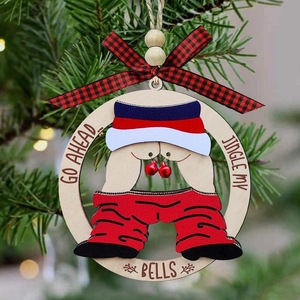 Adornos Navideños Divertidos de Madera DAMAI 2025, Adorno de Santa Feo y Atrevido, Adornos para Árbol de Navidad para Adultos - Product Image 3