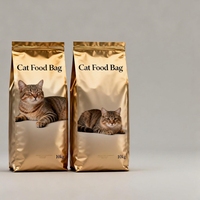 Nouvelle vente directe d'usine, sacs d'emballage pour aliments pour animaux de compagnie, refermables, à haute barrière, avec impression de logo personnalisé, OEM, 5 kg, 10 kg, 15 kg