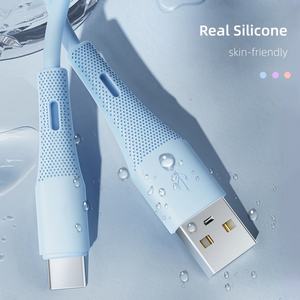 Cargador de Teléfono USB C con Cable Tipo C de 100 cm para Android e iOS, Banco de Energía Móvil de Silicona, Dispositivos Portátiles Compatibles, Precio de Fábrica - Product Image 1