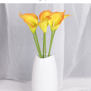 Sen masine hoa nhân tạo cảm ứng thực sự Calla <span class=keywords><strong>Lily</strong></span> cho Diy đám cưới bó hoa bên trang trí nội thất màu đỏ trắng tím cam màu xanh lá cây - Product Image 3