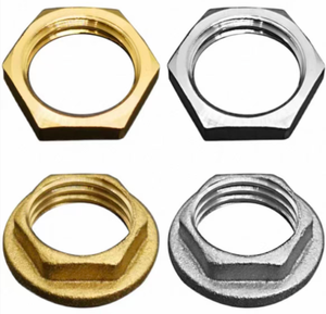 Tuerca Hexagonal de Latón Roscada BSPP de 1/4\" y Brida para Accesorios - Product Image 2