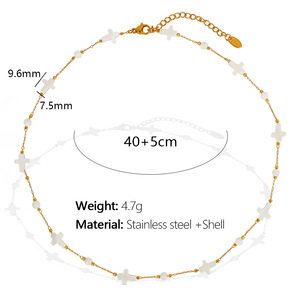 Set di braccialetti <span class=keywords><strong>con</strong></span> conchiglia <span class=keywords><strong>in</strong></span> acciaio al titanio, piccola stella colorata, catena <span class=keywords><strong>in</strong></span> <span class=keywords><strong>oro</strong></span> - Product Image 3