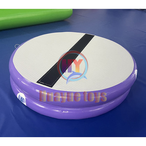 Colchonetas inflables redondas personalizadas de <span class=keywords><strong>1m</strong></span> para gimnasia, bloque de aire inflable, pista de aire, colchoneta redonda inflable para gimnasio - Product Image 2