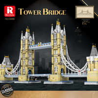 Reobrix 55018 9782PCS Juego de Bloques de Construcción del Puente de la Torre de Londres, Modelo de Ladrillos, Juguete Educativo Técnico de Plástico, Regalo Moderno para Festividades