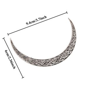 Épingle à cheveux vintage nœud celtique Viking, accessoire capillaire en forme de croissant, épingle à cheveux pour femme, bâtonnet à cheveux, épingle en forme de nœud - Product Image 5
