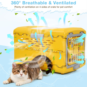 Small Large Dog Plastic <b>Foldable</b> Pet Carrier Portable Pet Cage Travel <b>Crates</b> Kennel - Product Image 3