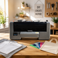 Impresora Automática de Doble Cabezal A2 para Transferencia Térmica DTF con Tinta de Pigmento, Impresora de Alta Eficiencia para Impresión de Camisetas