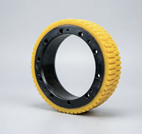 Roue de traction avant pour chariot élévateur en polyuréthane solide et durable, 250x100 mm, 10 trous de boulons
