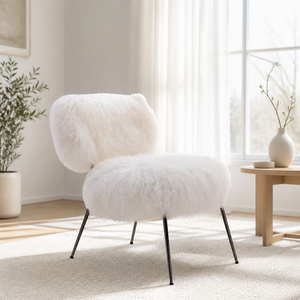 Sillón con Detalles de Piel Sintética, Respaldo Esponjoso, Patas de Metal, Tapizado, Asiento Suave, para Sala de Estar, Dormitorio, Villa, Apartamento - Product Image 2