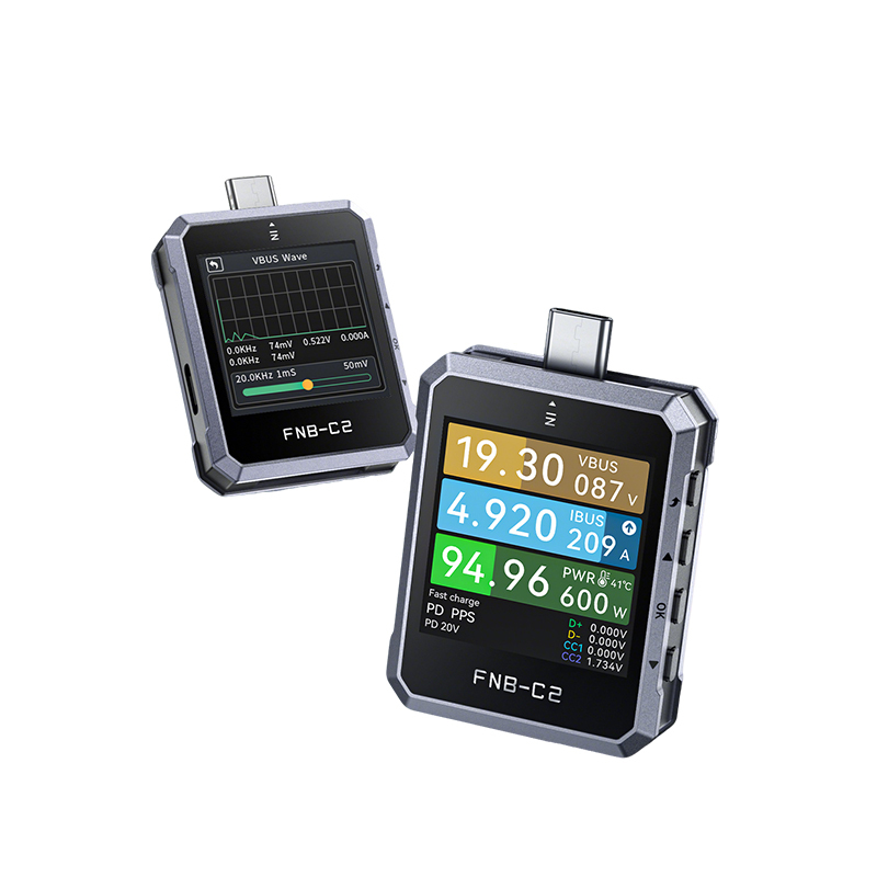 FNIRSI FNB C2 USB Type C Fast Charging Tester with 20 Bit ADC PD3