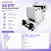Nueva Impresora DTF NUOYU A2 de Fábrica, 2 Cabezales I3200, Compatible con Epson, Tinta de Pigmento de Alta Velocidad, Transferencia de Calor Automática de 420 mm