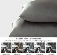 Taie d'oreiller en satin personnalisée avec fermeture éclair dissimulée 20*30 pour hôtels, hôpitaux et usage domestique - Écologique et imperméable