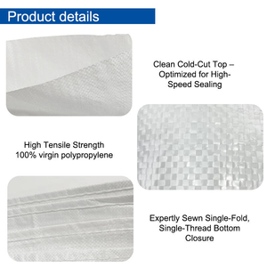 Kundenspezifisch Bedruckte Lebensmittelechte <span class=keywords><strong>PP</strong></span>-Gewebesäcke 50kg Hochbelastbare Verpackungsbeutel für Reis Getreide Mehl - Product Image 3