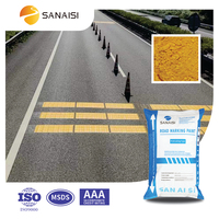 Peinture thermoplastique réfléchissante jaune et blanche Sanaisi pour marquage routier, application par pulvérisation, forte adhérence