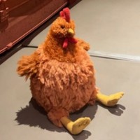 JC Style Cecile Hen Clooney Rooster 23cm Alat Pijat Berbobot dengan Bulu Tekstur Padat Berkualitas Tinggi, Realistis, Super Lembut, Pereda Stres