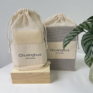 Bolsas de Malla de Algodón Orgánico Reutilizables y Personalizables con Cordón para Compras de Frutas y Verduras - Product Image 2