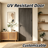 Porte composite aluminium-bois résistante au soleil pour projets de construction de maisons, avec remplissage en bois massif, anti-UV, pour façades extérieures et usage en bâtiment
