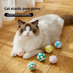 Ensemble de jouets interactifs en peluche et velours pour chat, avec balle et accessoires de jeu, pour l'auto-entretenissement des chatons d'intérieur - Yilin Pet - Product Image 2
