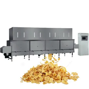 Automatic Small Scale Food Extruder Cereal Machine Corn Flakes Coating Machinery