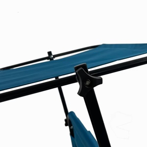 Chaise <span class=keywords><strong>de</strong></span> plage moderne en aluminium léger avec auvent réglable, transat <span class=keywords><strong>pliable</strong></span> à roulettes pour bain <span class=keywords><strong>de</strong></span> <span class=keywords><strong>soleil</strong></span> - Product Image 5