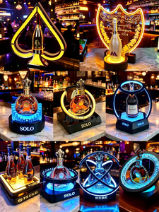 Portabottiglie Moderno in Metallo Cromato Personalizzato con Luce LED Luminosa e Facile Montaggio per Esposizione Commerciale - Product Image 6