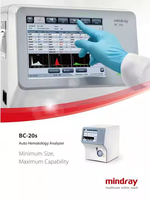 Mindray Bc-10 20 30 vétérinaire 3 parties analyseur d'hématologie automatique compteur de cellules sanguines prix de la machine