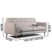 Juego de sofá de madera gris moderno, muebles para sala de estar, sofá de Arte Moderno de buena venta