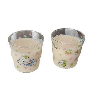 Copo de Vidro de Gato Fofo em Estilo Cartoon, Resistente ao Calor, de Borossilicato, Copo Simples para Leite - Product Image 5