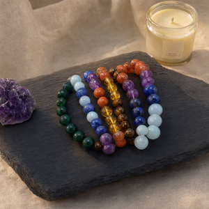 Pulsera de 7 Chakras con Cuentas de 8mm - Un Viaje Armonioso hacia el Equilibrio y la Iluminación (UNA PIEZA SOLA) - Product Image 3