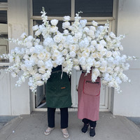 IFG Promotion : Guirlande florale blanche à petites fleurs, en soie et mousse de qualité supérieure, pour arche de mariage, décoration de remise de diplôme et de rentrée scolaire