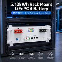Système de stockage solaire XU 5kWh 15kWh, onduleur domestique 51.2V, batterie LiFePO4 Power Wall 100Ah, communication CAN, sortie 10-20kW, 6000