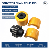 Accouplement à chaîne à rouleaux en acier rigide KC pour équipement minier, forgé à l'état recuit, haute efficacité, disponible sur le marché américain