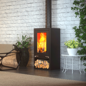 <span class=keywords><strong>Chimenea</strong></span> Vertical Moderna de Acero Craftsman Red Flame con Combustible de Leña, Calefacción Independiente - Product Image 5
