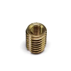 Tappex Self-Tapping Thread Inserts Inner Outer Teeth with M3 Copper & Zinc-Plated Brass Hex Head Type for Automotive Industry