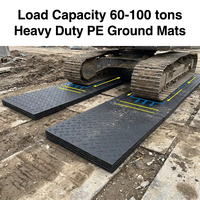 Tapis de chantier antidérapants renforcés en HDPE 4x8 pour camions lourds, tapis de protection portables en HDPE haute résistance