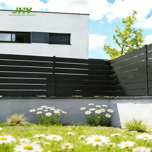 Clôture de jardin décorative à lattes horizontales facilement assemblable, panneaux de clôture en <span class=keywords><strong>métal</strong></span> thermolaqué pour l'intimité - Product Image 6