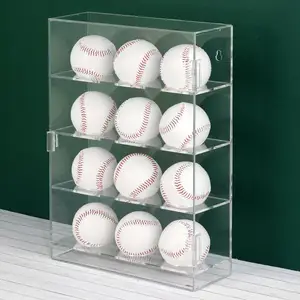 3层PMMA十二透明大事记展示盒塑料棒球收纳柜