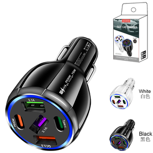 Caja de venta al por menor LED 75W carga rápida 5 puertos USB <span class=keywords><strong>tipo</strong></span> <span class=keywords><strong>C</strong></span> QC3.0 PD30W 3USB adaptador de corriente Dual USB <span class=keywords><strong>tipo</strong></span> <span class=keywords><strong>C</strong></span> cargador de coche para coche camión - Product Image 2