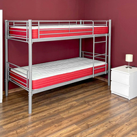 Lit superposé moderne en métal double/twin, cadre de lit contemporain robuste en fer réglable et détachable pour hôtel