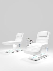 Super Luxury Modern Electric Adjustable Height Massage Facial Beauty Bed 3 Motors White SPA Salon Furniture Stainless Steel - Product Image 3