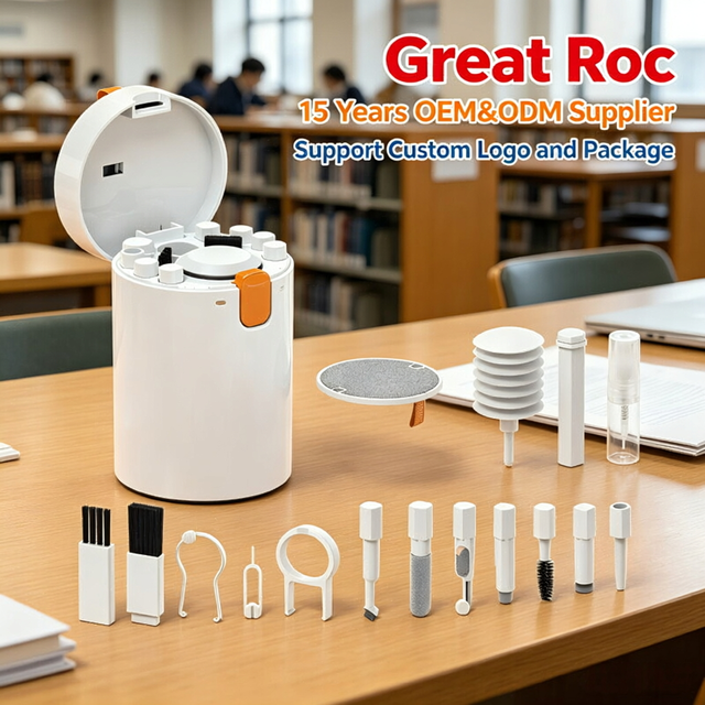 20 1 Multifunctional Plastic Electronic Cleaning Kit Screen Cleaner Portable Storage Box Air Blower Brush Set for Phone Camera