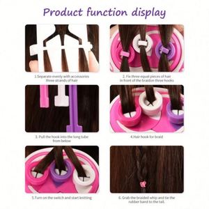 Machine automatique de tressage de cheveux en plastique DIY, outil de coiffure pour filles, cadeau, tressage torsadé, tricot, valise cosmétique amusante, marque JY - Product Image 3