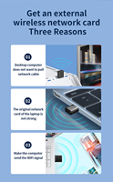 QLOCOM AC600 CF-811AC 650Mbps adaptateur Wifi double bande Wi fi Android Wifi Usb Dongle pour récepteur de télévision par Satellite