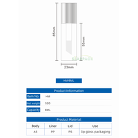 Vente en gros en stock 6ml brillant à lèvres tubes conteneurs bouteilles emballage cosmétique rouge à lèvres liquide personnalisé tubes d'huile pour les lèvres avec logo
