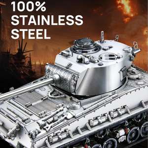 Piececool M4 Sherman Char moyen DIY Véhicule Modèle de <span class=keywords><strong>voiture</strong></span> Blocs de construction Ensembles de puzzles en métal <span class=keywords><strong>3D</strong></span> pour adultes Jouet éducatif - Product Image 4