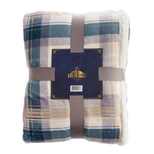 Couverture en tissu écossais à motif cachemire, tissu molletonné molletonné style Sherpa doux, confortable et chaud, parfait <span class=keywords><strong>pour</strong></span> le lit, le <span class=keywords><strong>canapé</strong></span> - Product Image 2