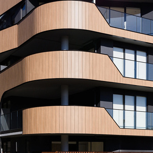 Revêtement mural <span class=keywords><strong>extérieur</strong></span> en <span class=keywords><strong>aluminium</strong></span> imitation bois, imperméable, décoratif pour l'<span class=keywords><strong>extérieur</strong></span> des bâtiments - Product Image 6